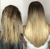 Beaded Hair extensions dark blonde hair
