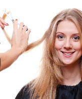 cutting mid back length hair