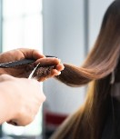 cutting long hair