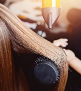 Mid length hair blow out