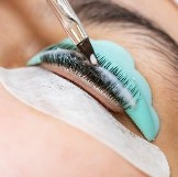 Close up of Lash Lift Procedure