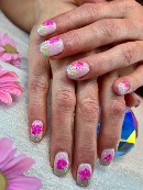 Pink Floral Nail Designs
