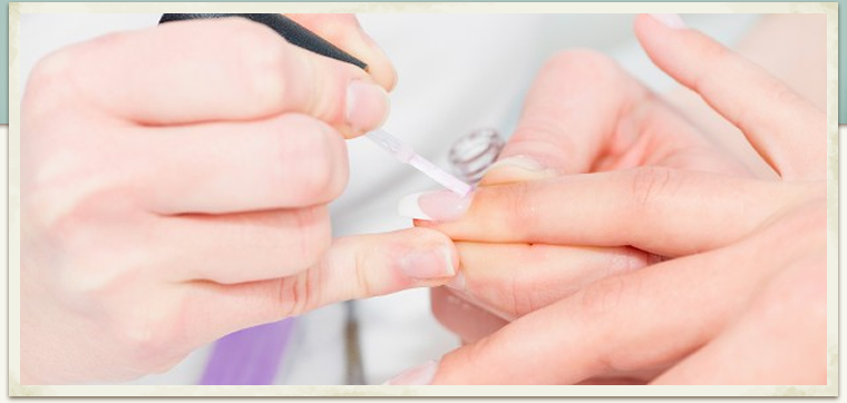 Silk nails wraps with French polish
