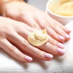 Whipped honey manicure
