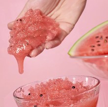 Crushed watermelon foot scrub