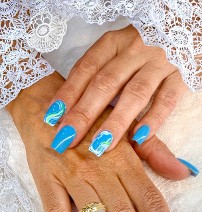 sea shore wave at the beach nails