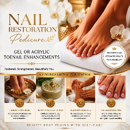 nail restoration pedicure