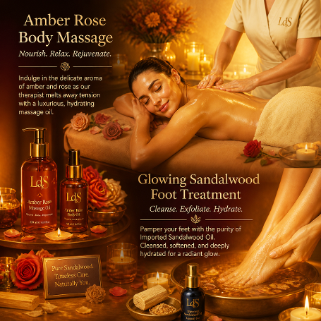 amber rose & sandalwood body massage treatment